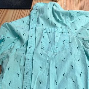 Button up flamingo shirt